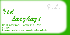 vid laczhazi business card